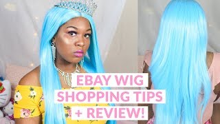 Ebay Wig Shopping Tips+Pastel Blue Wig Review Try On ($27)