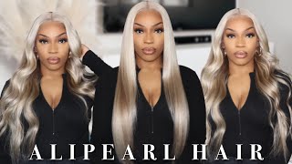 Two Hairstyles + Perfect Blonde Wig Install: No Baby Hair! Alipearl Hair
