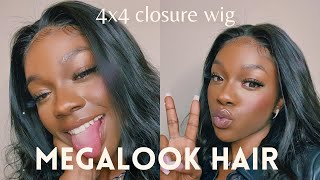 Straight Out The Box! Beginner Friendly 4X4 Body Wave Closure Wig | Megalook Hair | Victoria Jhana