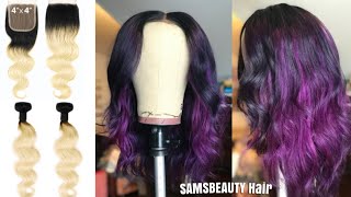 Dying My Hair Ombre Purple Ft Samsbeauty Hair