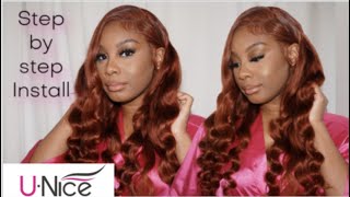 New Favourite Color Wig Install For 2023| Copper Brown Hair No Dye Ft. Unice Hair