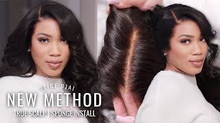 *New* Easy Lace Melt Method For Beginners | True Scalp Tape Side Part Hd Lace Install | Hairvivi