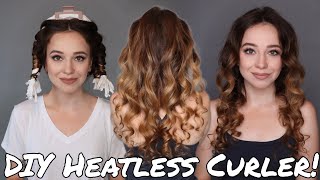 Diy Hair Curler! Easy Tutorial For Heatless Curls With A T Shirt