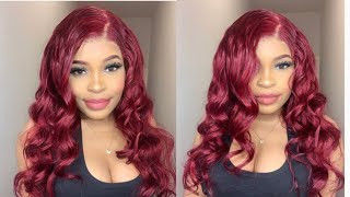 Watch Me Install This Red Hair Wig Color Ft Amazon Wigs!