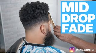 Haircut Tutorial: Curly Top Mid Drop Fade | Dapper Curl Sponge