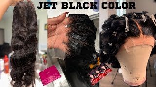 Jet Black Color Wig | Ft Iseehair