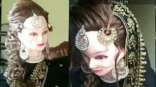 Puff Hairstyle,Bridal Hairstyle Front Puff Hairstyle.Indian/Pakistani Easy Hairstyle,Girl Hairstyles