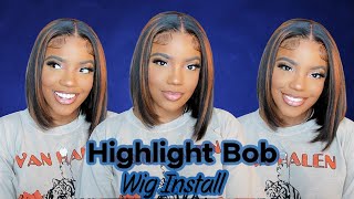 Honey Blonde Highlight Bob Wig Ft Tinashe Hair