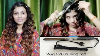 V&G Professional Hair Curler | How I Curl My Long Hair Step By Step | Honest  Review.