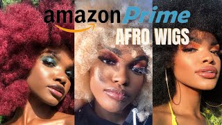 Amazon Afro Wig Try On Haul | Lovelonni#Amazon #Amazonprime #Amazonwigs #Wigs #Afrohairstyles
