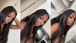 How To: Install Most Natural Looking V Part Wig! | Quick And Easy | Alipearl Hair Review!
