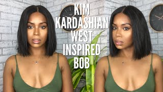 Does She Look Like Kim K? Kim Kardashian West Bob Tutorial | Wine N Wigs Wednesday