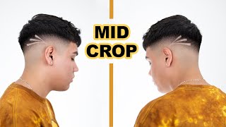 Mid Fade Crop Top Haircut Tutorial!