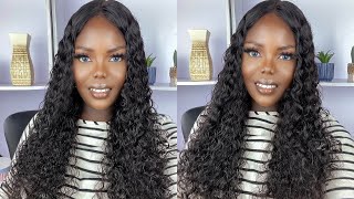 The Most Natural & Affordable Deep Curly Wave Lace Frontal Wig Instal & Style | Ft. Yoowigs