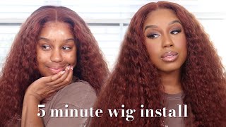 Bye Frontals! 5 Minute Glue Less Wig Install: Beginner Friendly! No Styling Needed | Arabella Hair