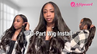 Wow!  Start To Finish Body Wave U Part Wig Install Ft Alipearl Hair| Giving Tape Ins  Fake Sewin