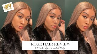 Rose Hair Review | 613 Blonde To Ash Blonde | Lace Frontal Wig | The Perfect 613 Hair !