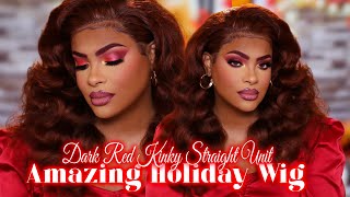 You'Re Gonna Want To Get This Wig -Reddish Brown Kinky Wig - Beauty Forever Hair