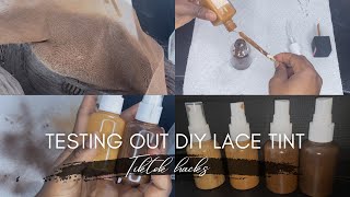 D.I.Y Lace Tint: Testing Out Lace Tint| Tiktok Hack