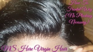 $69 Pre-Plucked Frontal! | Watch Me Make This Wig | Ms Here Virgin Hair