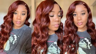 Well Look At This | Reddish Brown Soft Waves | No Bleaching Needed | Ft. Unicehair