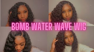 Bomb Water Wave 4X4 Closure Wig | Amazon Yuzhou Grace Hair | Under $100!