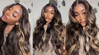 26" Highlighted Bodywave Lace Front Wig Ft. Julia Hair  | Petite-Sue Divinitii