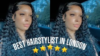 Went To The  Best Rated London Hairstylist| Alipearl Deep Wave Wig Install