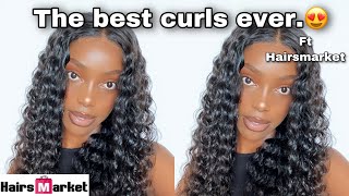 The Best Deep Wave Wig Ever |4X4 Closure Wig Installation| Ft @Hairsmarket  |South African Youtuber