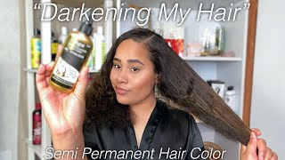Darkening My Hair Using Bigen Semi-Permanent Hair Color Natural Black