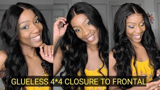 How To : Make Your 4X4 Closure Wig Look Like A Frontal (Very Beginner Friendly) #Unicehair