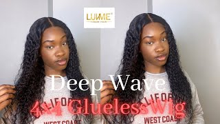 It'S Really The Curls For Me!!!! | 4X4 Deep Wave Glueless Install Closure Wig Ft. Luvmehair