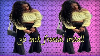 30 Inch Frontal Install  | Water Wave | 250 Density Ft. Asteria Hair