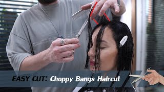 Easy Cut: Layered Haircut With Short Choppy Bangs