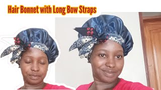 Hair Bonnet With Long Straps To Tie Into A Bow | Great For Kids With Hair.