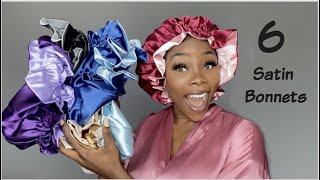 Satin Bonnet For Natural Hair. Which Bonnets Is The Best ?  I Tried On 6
