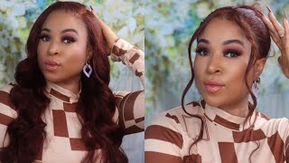 Hot Hair  Redish Brown Lace Frontal Wig Without Bleach Or Dye Ft Ashmary Hair