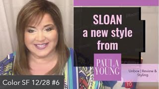 Sloan From Paula Young Wigs  Color Sf 12/28#6 Honey Rooted  Heat Safe Versafiber Low Density