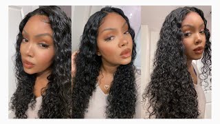 The "Wet Look"  |Juicy Curls On Lace Wig|Jet Black|Ft. Megalook Hair| Easy Install For Beg