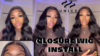 Melted 5X5 Closure Wig Install. Beginner Friendly! (Ft. Unice Hair)