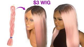 Omg $3 Crochet Straight Wig Using Braid Extension
