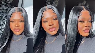 Wig Review| How To Dye Your Hair Jetblack + Low Hair Line Install Ft. Wiggins Hair| Jstdej