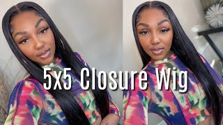 Easy 5X5 Closure Wig Install | Beginner Friendly | Ft Ashimary Hair