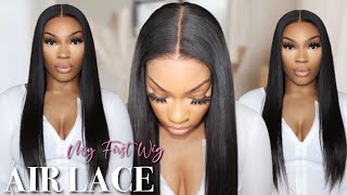 Sleek Silky Straight Install | Ultimate Pre Plucked Melted Hairline | My First Wig