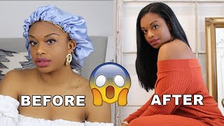 Straight Hair Night Time Routine