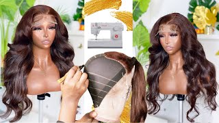 How To Make A Closure Wig On A Sewing Machine | Omoni Got Curls | Ft Shesomoni Collection