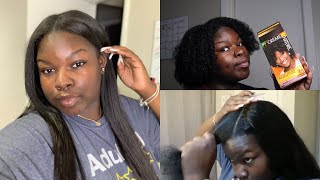 How To Do A Natural Looking U-Part Wig + Dyeing My Hair Jet Black