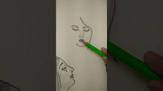 A Girl Drawing Sketch#Drawing#Trending#Viralshorts#Sketch#Popular#Art#Trend #Hairstyle#Girl#Viral