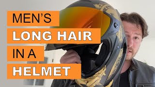 Long Hair In A Helmet For Men