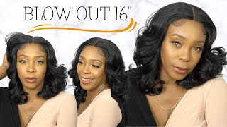 Sensationnel Human Hair Blend Butta Hd Lace Front Wig - Blow Out 16 --/Wigtypes.Com